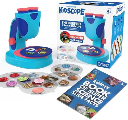 Educational Insights GeoSafari Kidscope - STEM Toys for Kids, Toddler Learning Toys, Kids Microscope with Prepared Slides, Science Set for Boys and Girls Ages 5+ by EducationalInsights