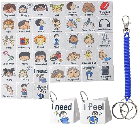 CHEFAN Feelings Chart Card,Autism Visual Behavior Management,Preschool Teacher Supplies,Daycare Essentials,Social Emotional Learning Activities,Calm Down Corner Classroom Supplies by CHEFAN