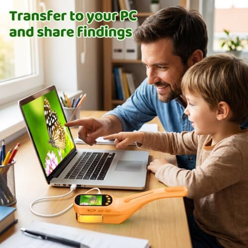 Handheld Microscope for Kids, Outdoor Explorer STEM Toy with Bonus Tools, 2.4" IPS Screen, Ergonomic Grip, Digital Camera, Photo/Video, Magnifier, Science Kit – Gift for Boys & Girls Age 3-12 - Image 6