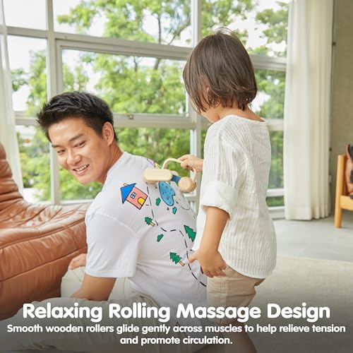 PlanToys® Wooden Massage Roller Montessori Sensory Kids Calm Tactile Toy - Image 5