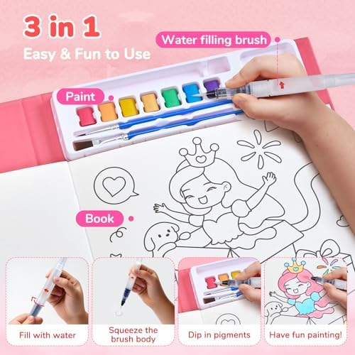 JoyCat Paint with Water Coloring Books for Toddlers (Party) - Image 3