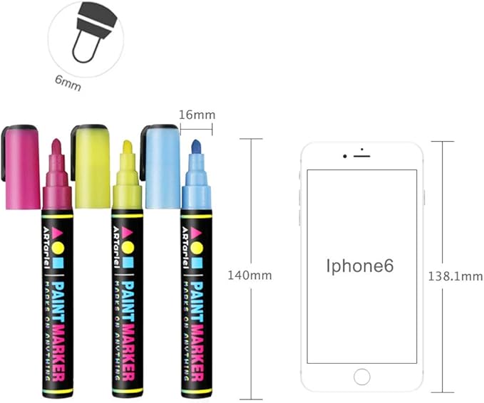 Permanent Markers for Rock Painting, 12 Colors, Medium Point, Quick-Drying, Waterproof, Fade-Resistant, Non-Toxic (A501-2018)