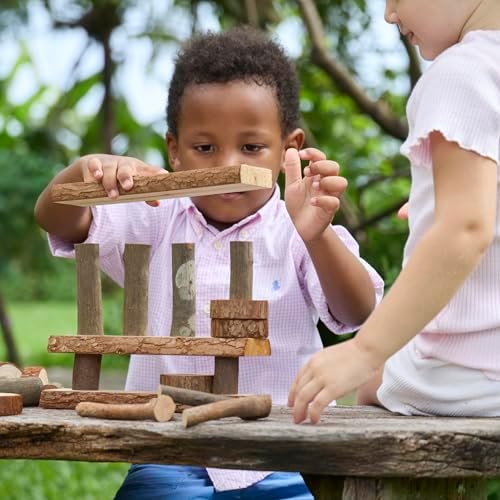 Guidecraft Branch Blocks - 36 Piece Kid's Natural Wooden Unit Building Set, Tree Block Stacking Sorting Toy for Toddlers - Image 3