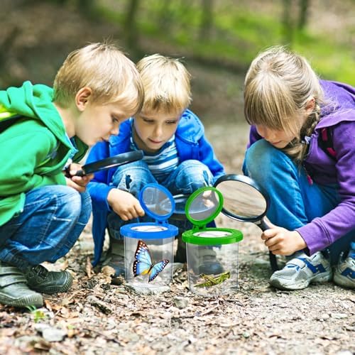Insects Viewer for Kids, 2PCS Magnifying Insect Box Catcher Kit - Image 7