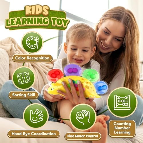Dinosaur Color Sorting Sensory Toy, Roadtrip Travel Essenstial for Toddler - Image 3