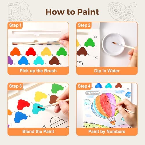 Jar Melo Paint with Water Books for Toddlers, Transportation - Image 4