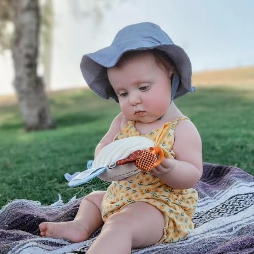 HABA Teether Cuddly Rainbow Round - Soft Activity Toy with Rattling & Teething Elements,Multicolored - Image 6