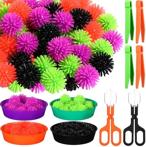 Leitee 71 Pcs Sensory Bin Filler,Black,Halloween by Leitee