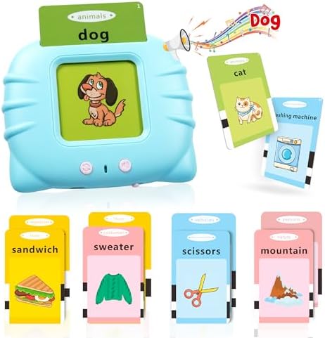 QuTZ Talking Flash Cards Toys with 224 Words for Kids 2-4 by Qutz-AFunLand