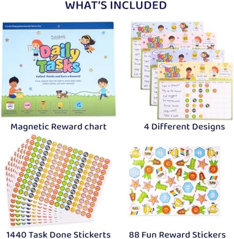 PUTSKA Potty Training and Chore Chart, 26 Boards, 1528 Stickers,Classic - Image 7