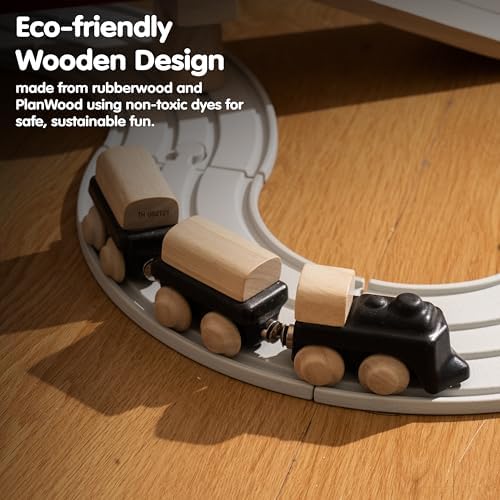 PlanToys® Classic Train Wooden Montessori Vehicle Kids Indoor Play Set Toy - Image 7