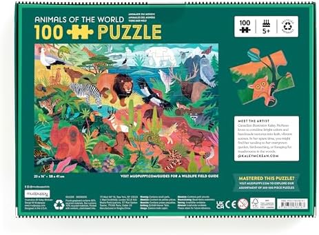 Mudpuppy - Animals of the World 100 Piece Jigsaw Puzzle for Kids - Image 3