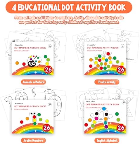 Soucolor 48-Pack Washable Dot Markers for Kids & Toddlers 12 Vibrant Colors - Image 2