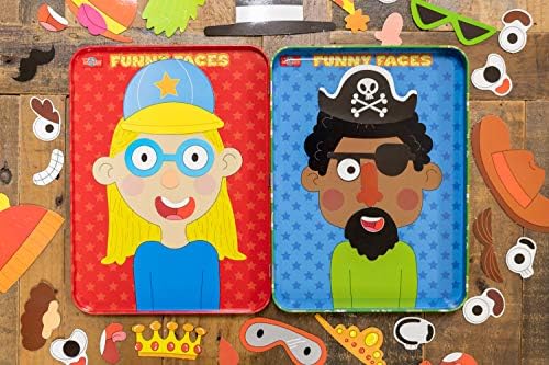 Bendon T.S. Shure Create Funny Faces Magnetic Activity Tin with Illustrated Magnet Play Sheets + Double-Sided Playcards Travel & Screen-Free Play Set for Kids Ages 3 and Up - Image 5