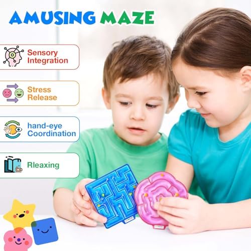 Sensory Toys Fidget Autism Toy for Kids: 8 Pack Gel-Filled Maze Squeeze Sensory Toys for Children - Calming Fidget Toys for Classroom - Image 5