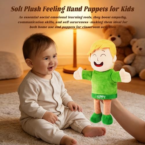 Happy Emotion Hand Puppet for Kids & Toddlers 12 Inch - Image 5