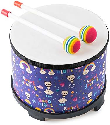 Musfunny Floor Tom Drum for Kids: 8 Inch Baby Drums Set Percussion Toys by Musfunny