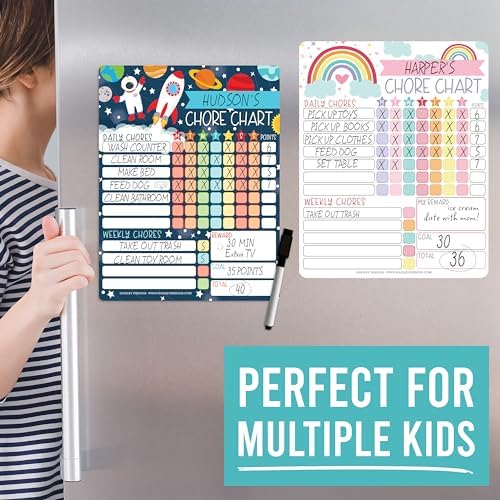 Magnetic Chore Chart for Kids Dry Erase Reward Chart for Home and Classroom - Image 3