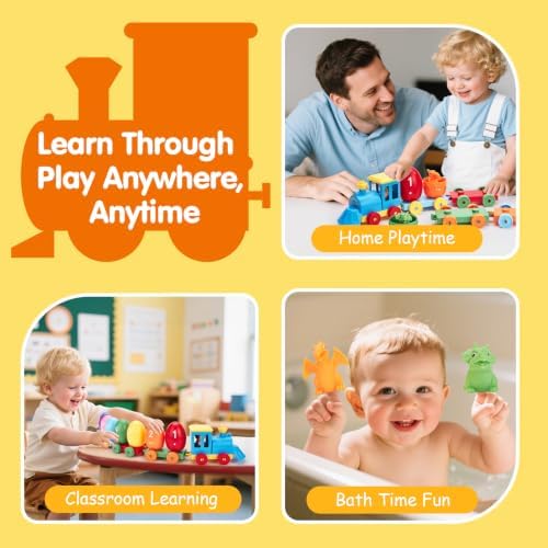hahaland Montessori Dinosaur Train Set, Learning Toy for Toddlers Ages 2-3 - Image 5