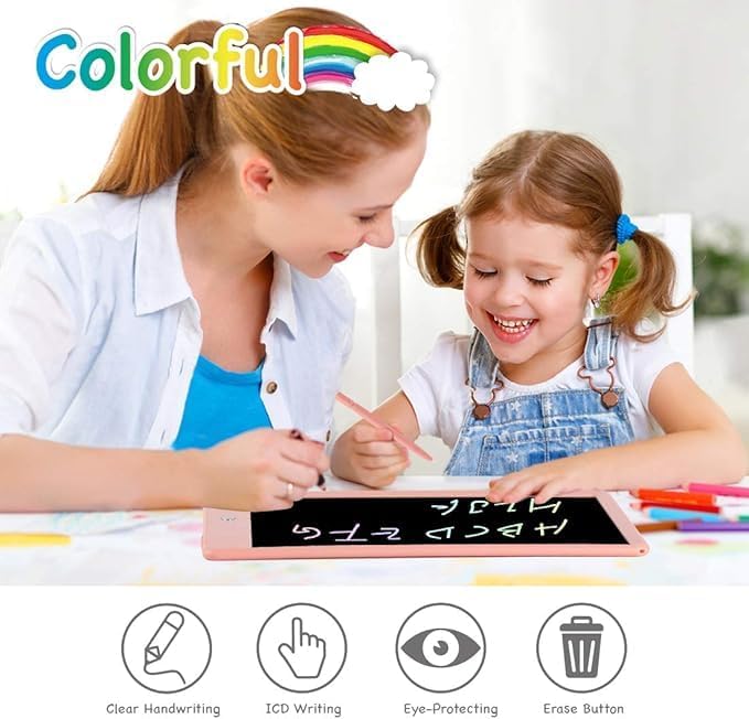 LCD Writing Tablet for Kids, 10.5 Inch Colorful Electronic Board Drawing Pad for Kids, Electronic Erasable Drawing Tablet for Boys Girls Gifts for Toddler Educational Travel Birthday
