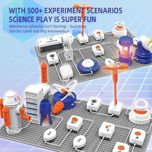 Science Toy Sets, AI Intelligent Voice Physics Circuit Electronic Building Block Puzzle Toy STEM Education Toy Set Holiday Birthday Gift 500+ Projects 66PCS for Students Children Aged 3+ - Image 5