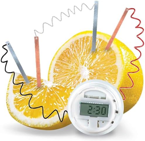 4M KidzLabs Lemon Clock - DIY STEM Science Kit & Battery-Free Digital Clock - Image 2