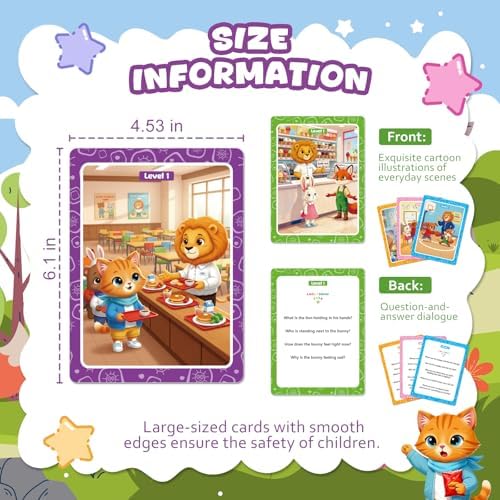 Conversation Cards, Look, Think, Talk. Kids Games for Speech Therapy Materials, Social Emotional Learning Activities, and Critical Thinking Skills Like Social Skills and Emotional Intelligence. - Image 2
