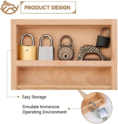 Woodtoe Montessori Lock and Key Toy Set, Wooden Learning Toy for Kids 3‑6 - Image 3