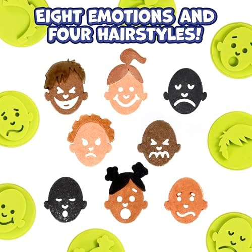 READY 2 LEARN Easy Grip Dough & Paint Stampers, Emotions, Set of 12 - Image 4
