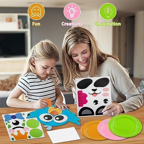 16 Pack Arts and Crafts for Kids Toddler DIY Animal Paper Plate Art Gifts - Image 3