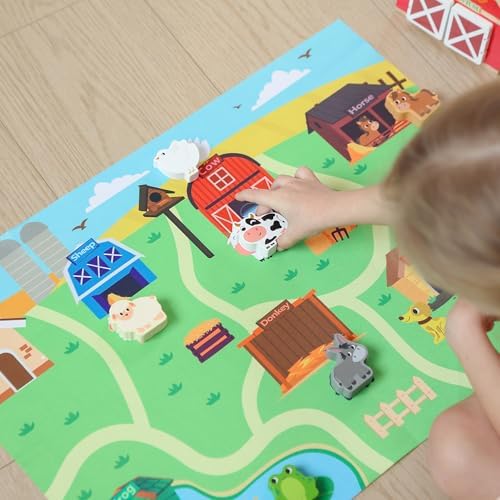 JAUNTY Montessori Toy for Toddlers 1 2 3 Years Old, Wooden Farm Shape Sorting Toy for Baby Boys Girls 1-3, Educational Learning Sensory Toy 1 Year Old Gift for 1st First Birthday - Image 3