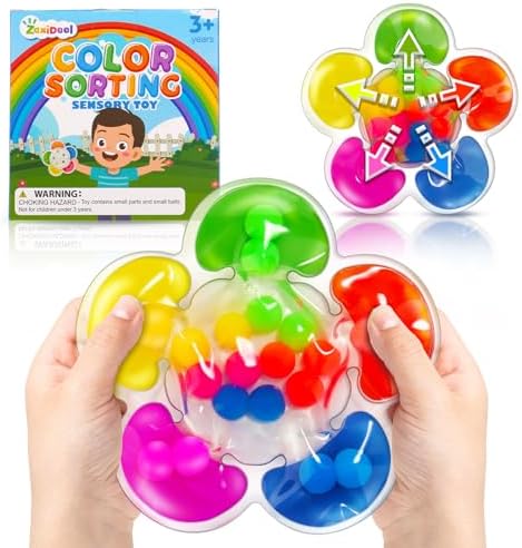 Color Sorting Sensory Toy for Kids, Toddler Travel Toys Roadtrip Essenstial by ZaxiDeel