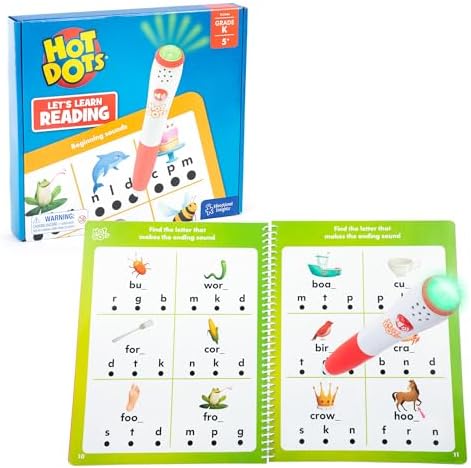 Educational Insights Hot Dots Let's Learn Kindergarten Reading Set - Kindergarten Workbooks with Interactive Pen, Homeschool Learning Activities, Learn to Read Activity Books for Kids Ages 5+ - Image 2