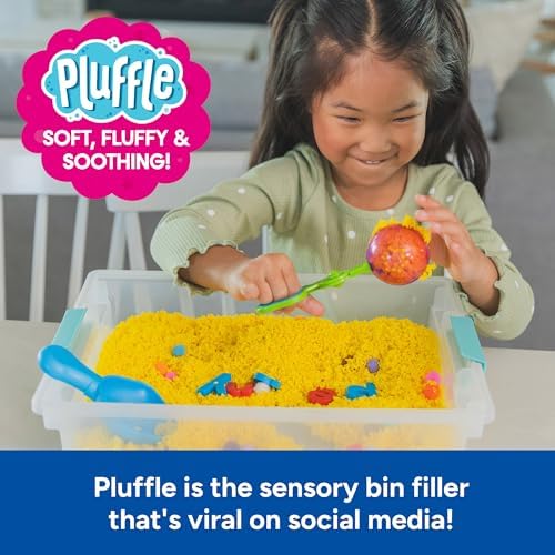 Educational Insights Pluffle Mini 8-Pack - Preschool Sensory Bin Filler, Tactile Sensory Toys for Toddlers 3-4, Mess Free Slime Alternative, Satisfying Foam Sand Bin Filler - Image 2