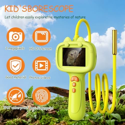 Borescope Camera Toy with Light for Kids, Waterproof STEM Explorer Scope, Fun Science Toy for Outdoor Nature, Perfect Birthday for Boys & Girls 4 5 6 7 8 9 10 Years Old - Image 2