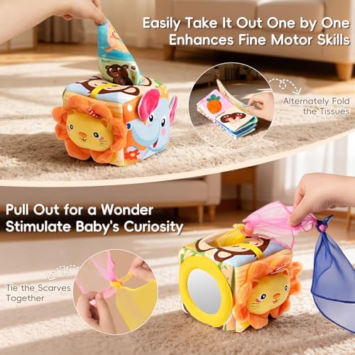 Baby Tissue Box Toy for 6-12 Months, Montessori Sensory Toys for 1 year old - Image 2
