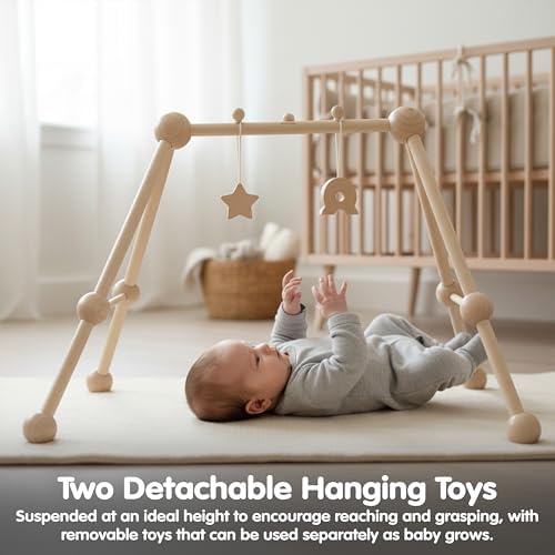 PlanToys® Wooden Baby Gym Montessori Activity Center Kids A-Frame Design - Image 5