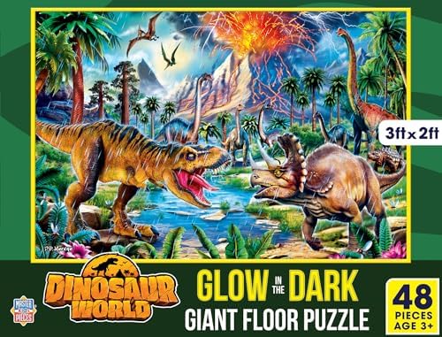 Glow in the Dark - Dinosaur World 48 Piece Floor Puzzle by MasterPieces