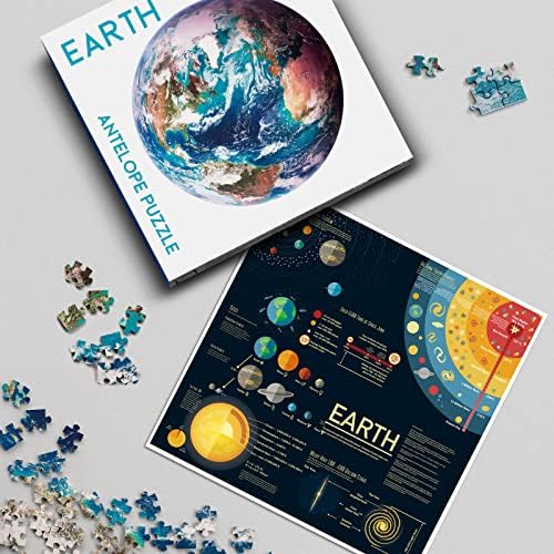 Antelope - 1000 Piece Puzzle for Adults, Space Earth Jigsaw Puzzles 1000 Pieces, Telescope Planet Close-up Round Puzzle, High Resolution, Matte Finish, No Dust Space Puzzle - Image 4