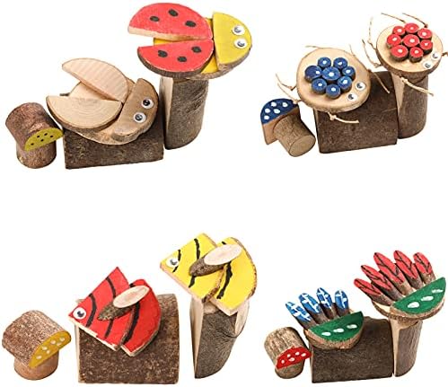 LAZACA Wood Craft Kits DIY, Wooden Loose Parts 250 Pcs, 19.5X13X3.5cm - Image 6