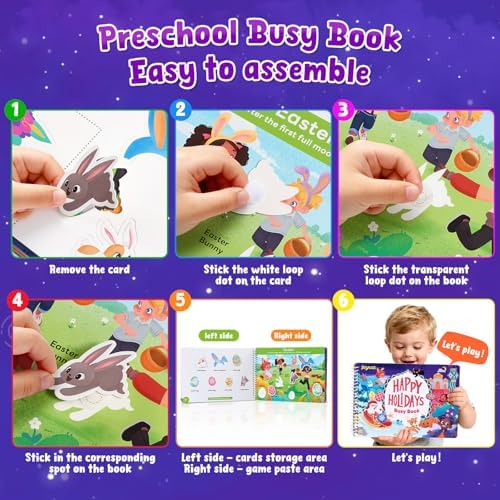 JoyCat Holiday Busy Book for Toddlers Ages 3-5, English - Image 5