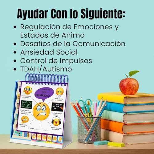 Thought-Spot I Know What to Do Flipbook (Sp/Eng) | Emotions Wheel & Feelings Chart | Emotional Regulation Tool Home, Class, or Calm Down Corner | Helps Kids Learn Coping Skills | Autism Must-Have - Image 4