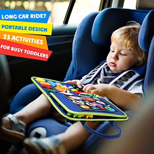 Guolely Busy Board Montessori Toy for 3-6 Year Old Toddlers - Educational Activity Developing Sensory Board for Fine Basic Dress Motor Skills - Travel Toys for Plane Car, Gift for Boys Girls - Image 5
