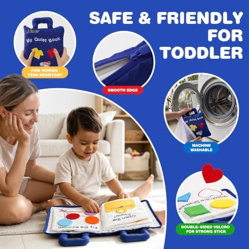 Jollybaby Soft Busy Books Sorting Toy for 18 M+ Baby Travel - My Quiet Book - Image 6