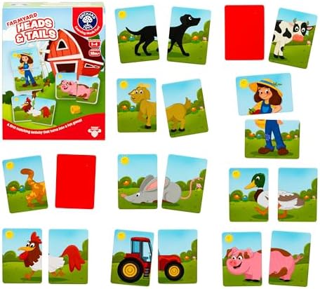 Orchard Toys, Farmyard Heads & Tails Game - New Art, A First Matching Activity That Develops Into a Fun Game, 24 Updated Chunky Cards, Age 18 Months+, 1-4 Players - Image 2