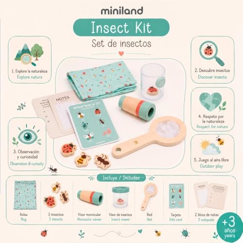 Miniland Outdoor Explorer Set, Bug Observation Tools - Insects Kit - Image 5