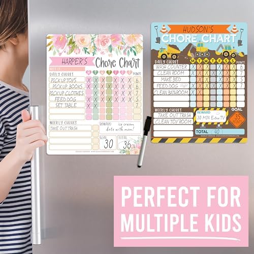 Magnetic Chore Chart for Kids Dry Erase Reward Chart for Home and Classroom - Image 3