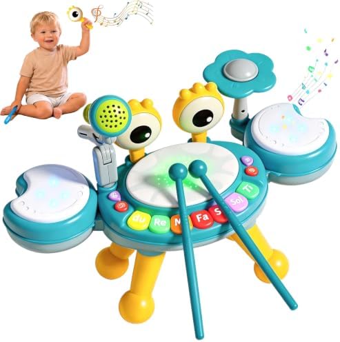 Toddler Drum Set Ages 1-3, Baby Drum Set Montessori Toys 1 Year Old by Unknown
