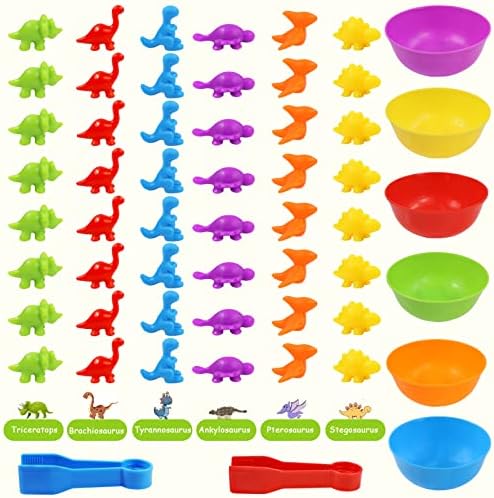 TSYAN Counting Toys Matching Game for Kids with Sorting Bowls Sensory Toys Color Classification Game Set Early Learning Preschool Montessori Educational Toy - Image 2