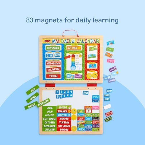 Melissa & Doug My First Daily Magnetic Calendar, Classroom Calendar for Kids Activities with Weather & Seasons, Preschool Toys for Girls & Boys Ages 4+ - Image 6